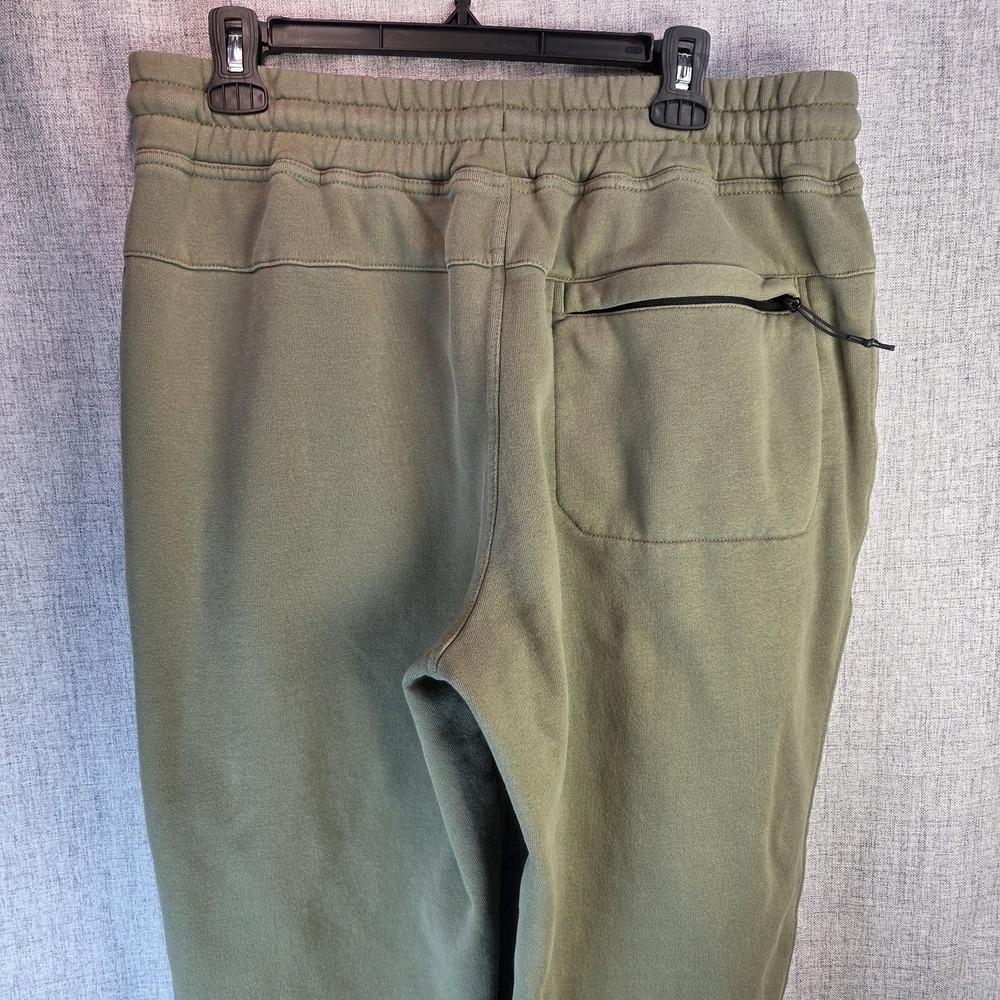 Bearded Goat Men's XL Green VOID Heavyweight Jogger Sweatpants Zip Back Pocket - Picture 6 of 8